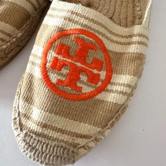Tory Burch Tan and Orange Espadrilles NWOT - Picture 2 of 10